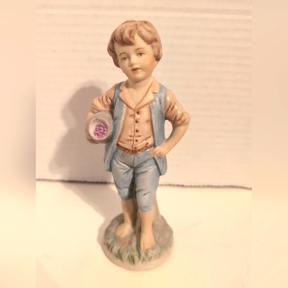 Vintage Country‎ Boy Porcelain Figurine